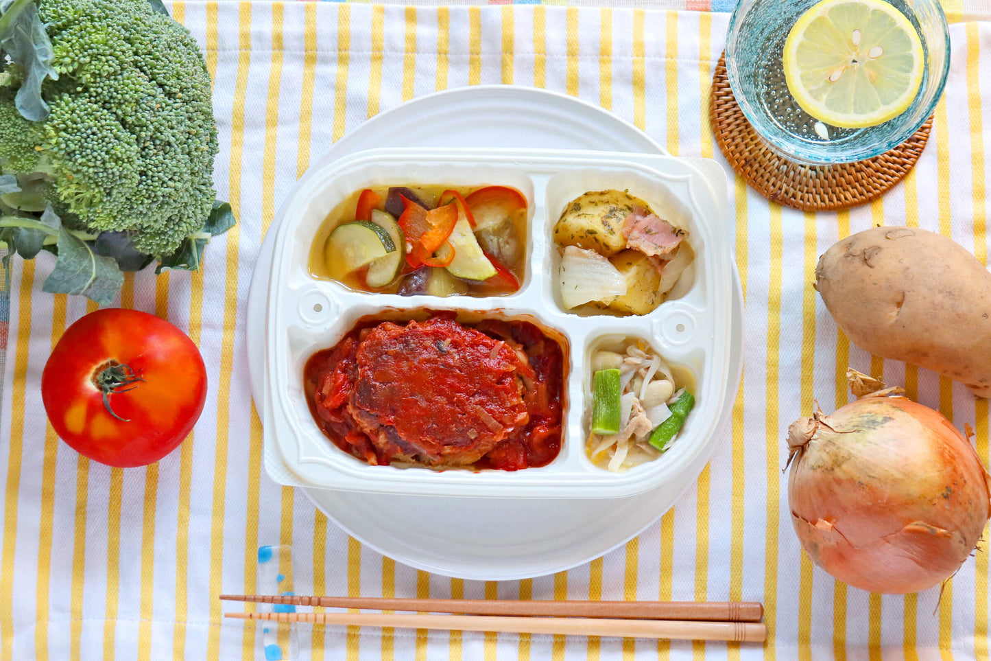 旨み広がる!花かがみ特製ハンバーグ弁当