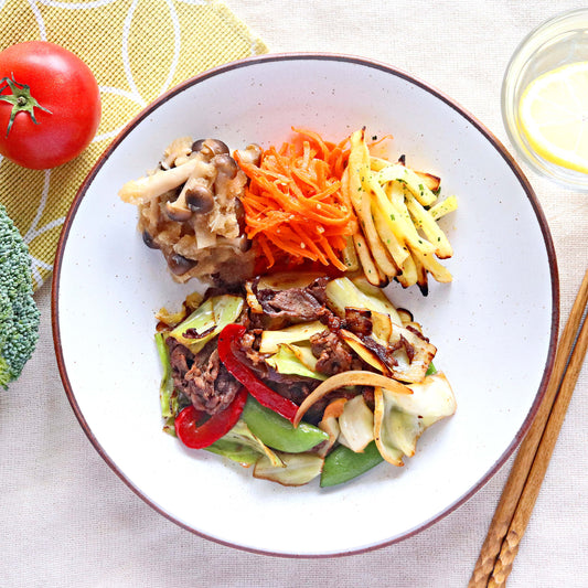 福岡県北九州市小倉北区 花かがみ 野菜たっぷり!牛肉とキャベツのオイスター炒めgyūnikutokyabetunōisutāitamebentō(冷凍)