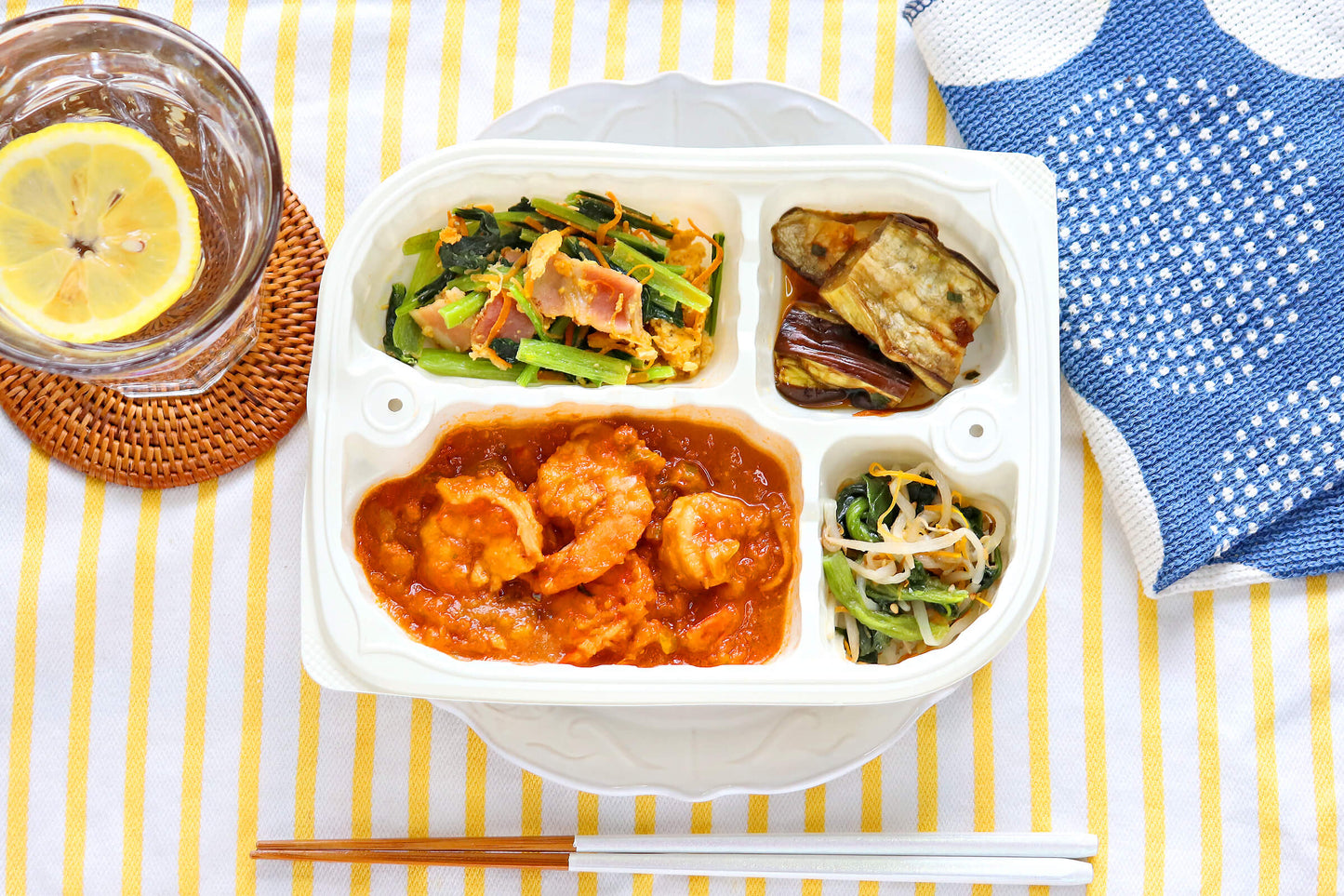 プリプリ食感!やみつきピリ辛エビチリ弁当